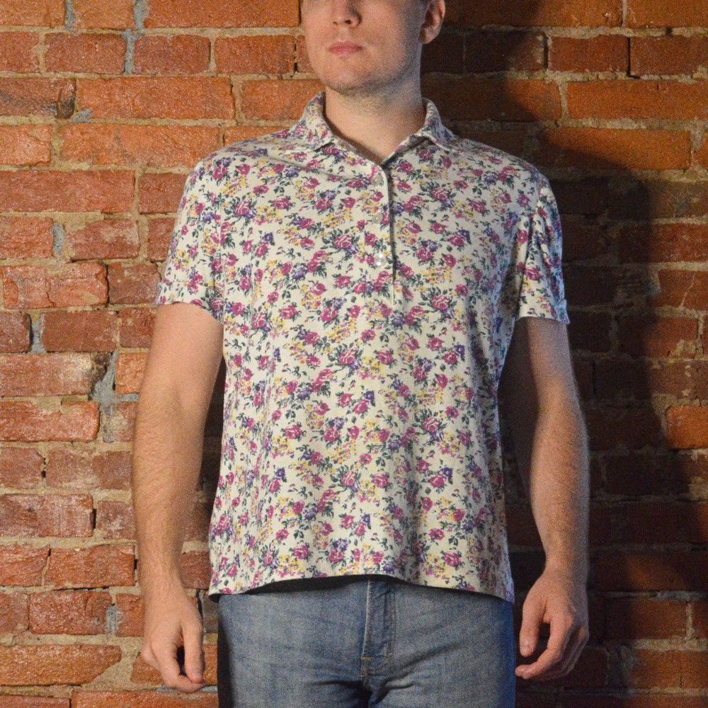 Vintage Allover Floral Print Shirt